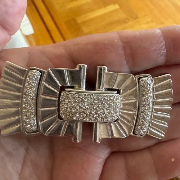 Judith Leiber crystal Swarovski metalic bow pin brooch. New - Picture 10 of 16